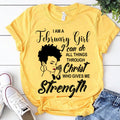 I'm February girl Christ gives me strength melanin t shirt February birthday shirts, a queen was born in February, February afro shirt T shirts for Woman