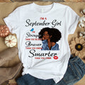 I'm September girl melanin t shirt September birthday shirts, a queen was born in September, September afro shirt T shirts for Woman