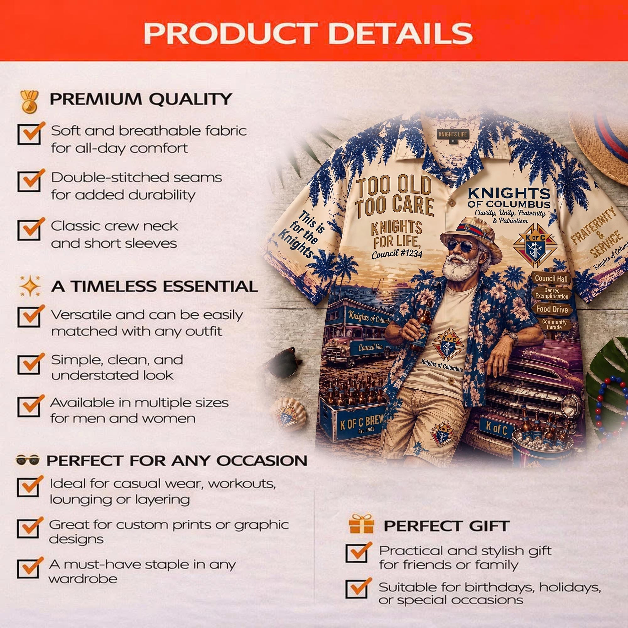 PREMIUM HAWAIIAN SHIRT TLQ DBD KOC 0408264