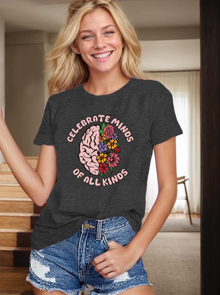 Autism Awareness Shirt Women Autism Acceptance Shirt Be Kind Shirt for Women Autism Support Tee Tops