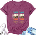 Mama Shirts for Women Thanksgiving Shirts Cute Mama Letter Graphic Tee Shirts Summer Casual Tops Mother Shirt