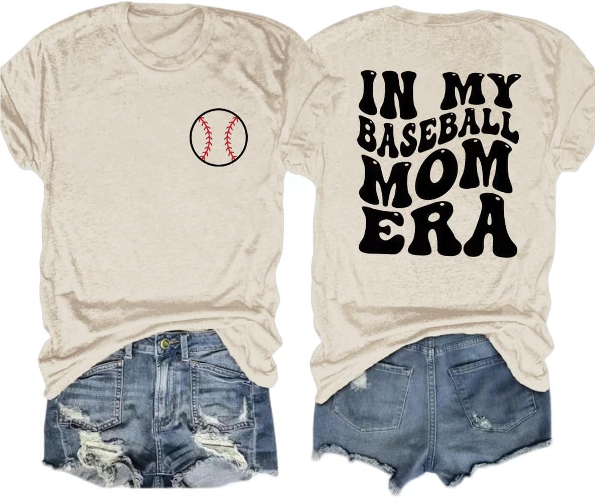 T-Shirt for Mama Women's Mom Life Graphic Tees Casual Cute Mother's Day Tops for Mommy