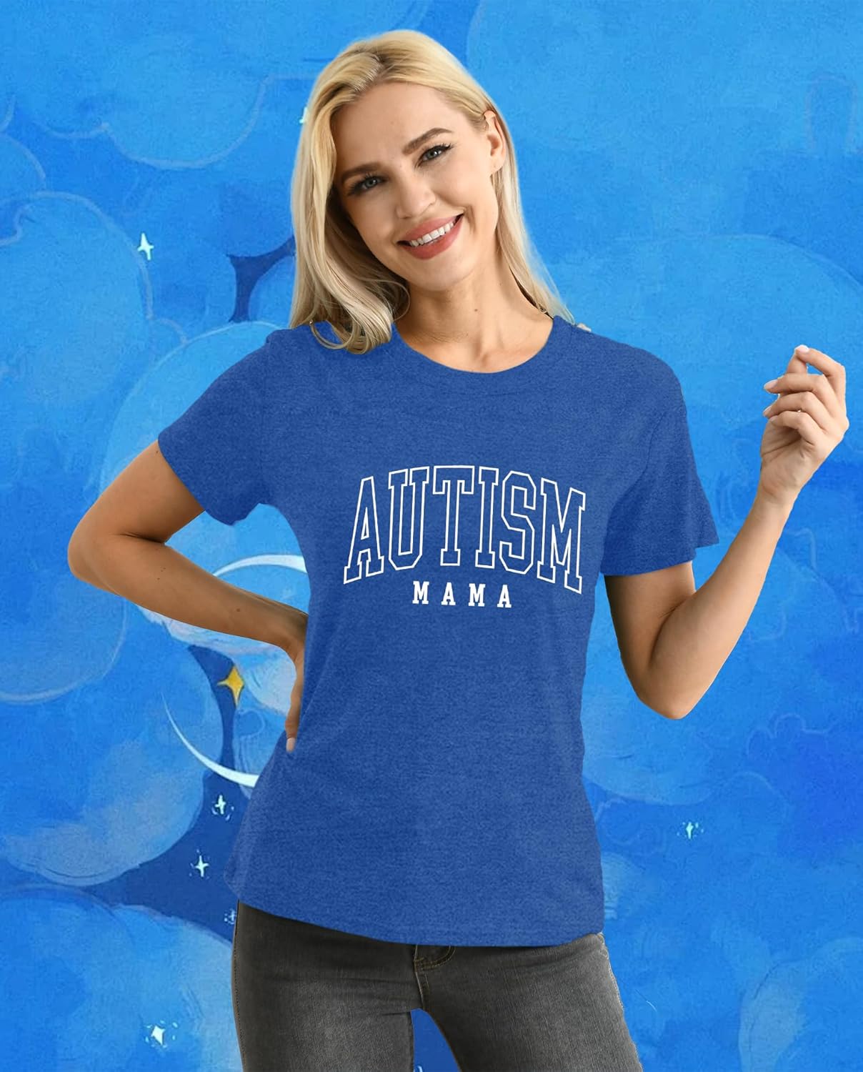 NEWKA Autism Awareness Shirt for Women: Autism Puzzle Piece Tshirt Autism Advocate Tee Shirts