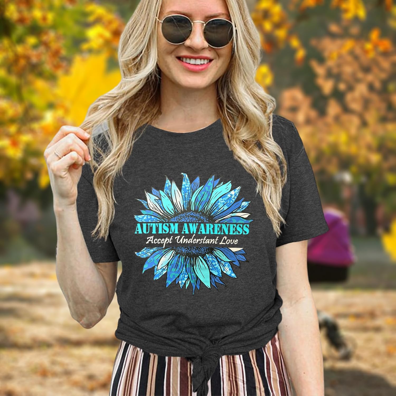 Womens Autism Awareness Teacher Shirts Special Education Sped Teacher Shirt Mental Health Graphic Tee Top