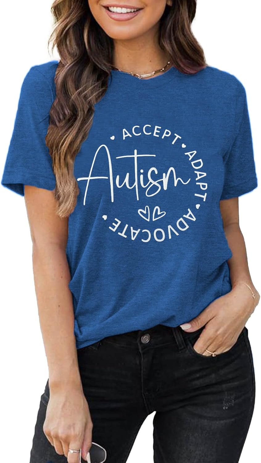 Autism Awareness Shirt Womens Special Education Teacher Tshirts Seeing The World Differently Tee Tops