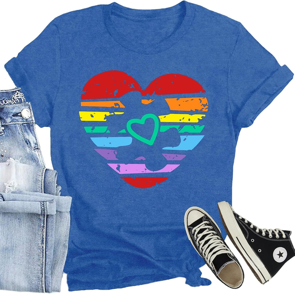 CQF Autism Awareness Shirt Women Autistic Acceptance Puzzle T-Shirts Inspirational Special Education Tee Tops