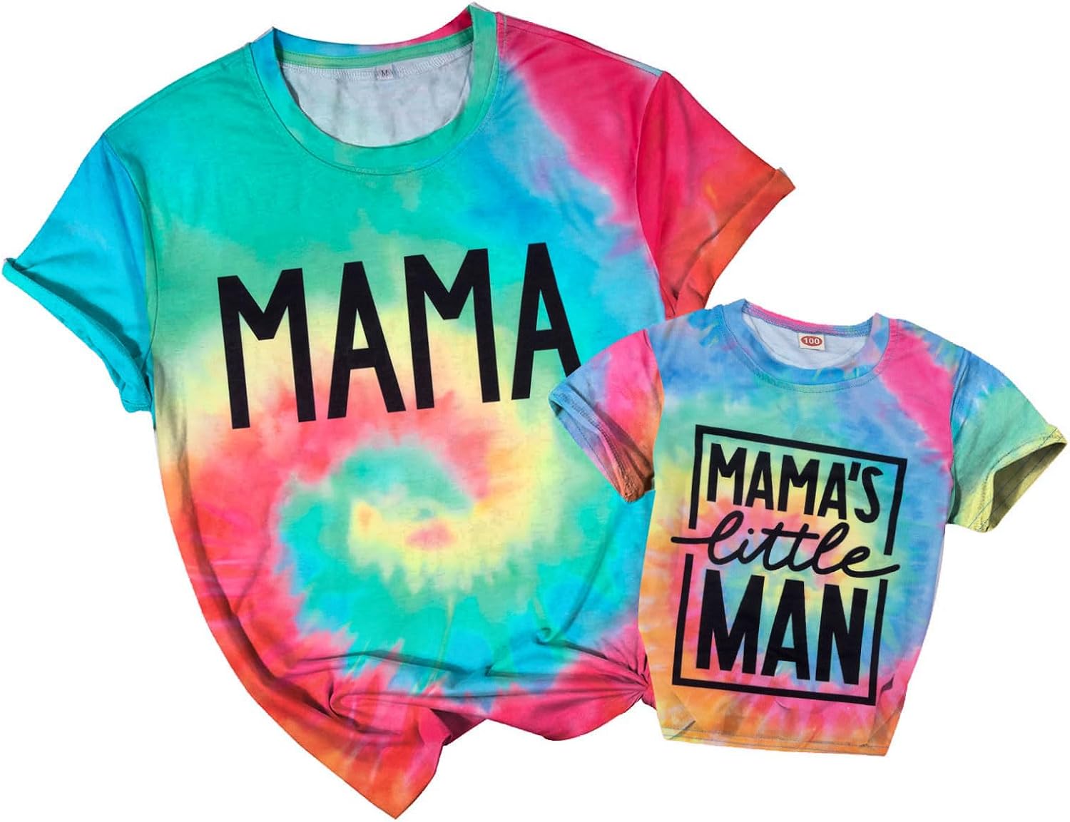 Mom and Son Matching Outfits Mama and Mama's Litter Man Print Shirts Cute Mom and Son Mothers Gifts