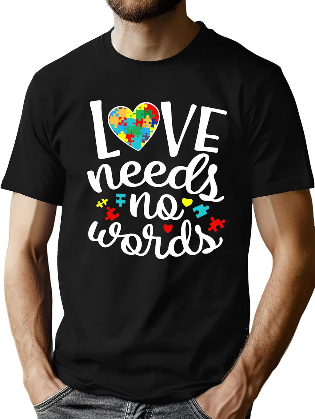 PICKID Autism Awareness Shirt Men Autism T Shirt Autism Acceptance Shirt Be Kind Inspirational Tee Autism Support Tops