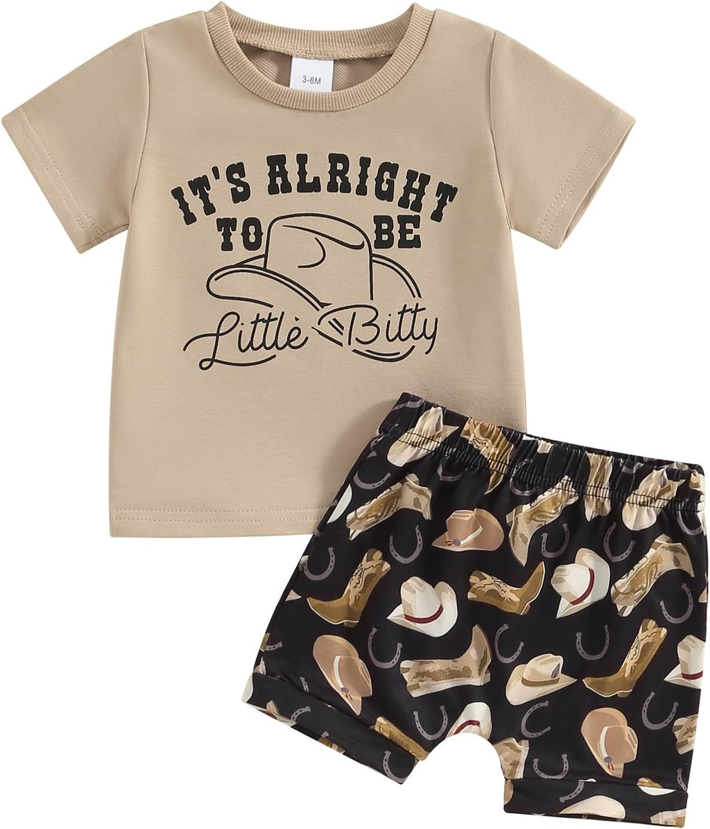 BemeyourBBs Toddler Baby Boy Summer Clothes Funny Letter T Shirt Elastic Waist Pockets Shorts Set 2 Piece Outfit