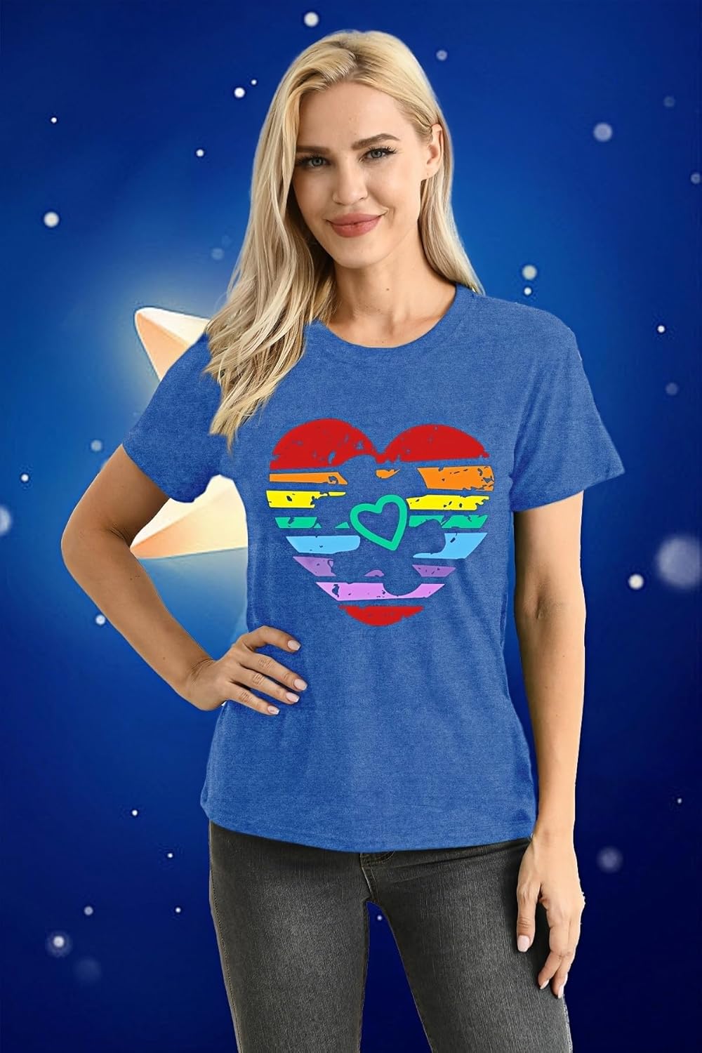 CQF Autism Awareness Shirt Women Autistic Acceptance Puzzle T-Shirts Inspirational Special Education Tee Tops