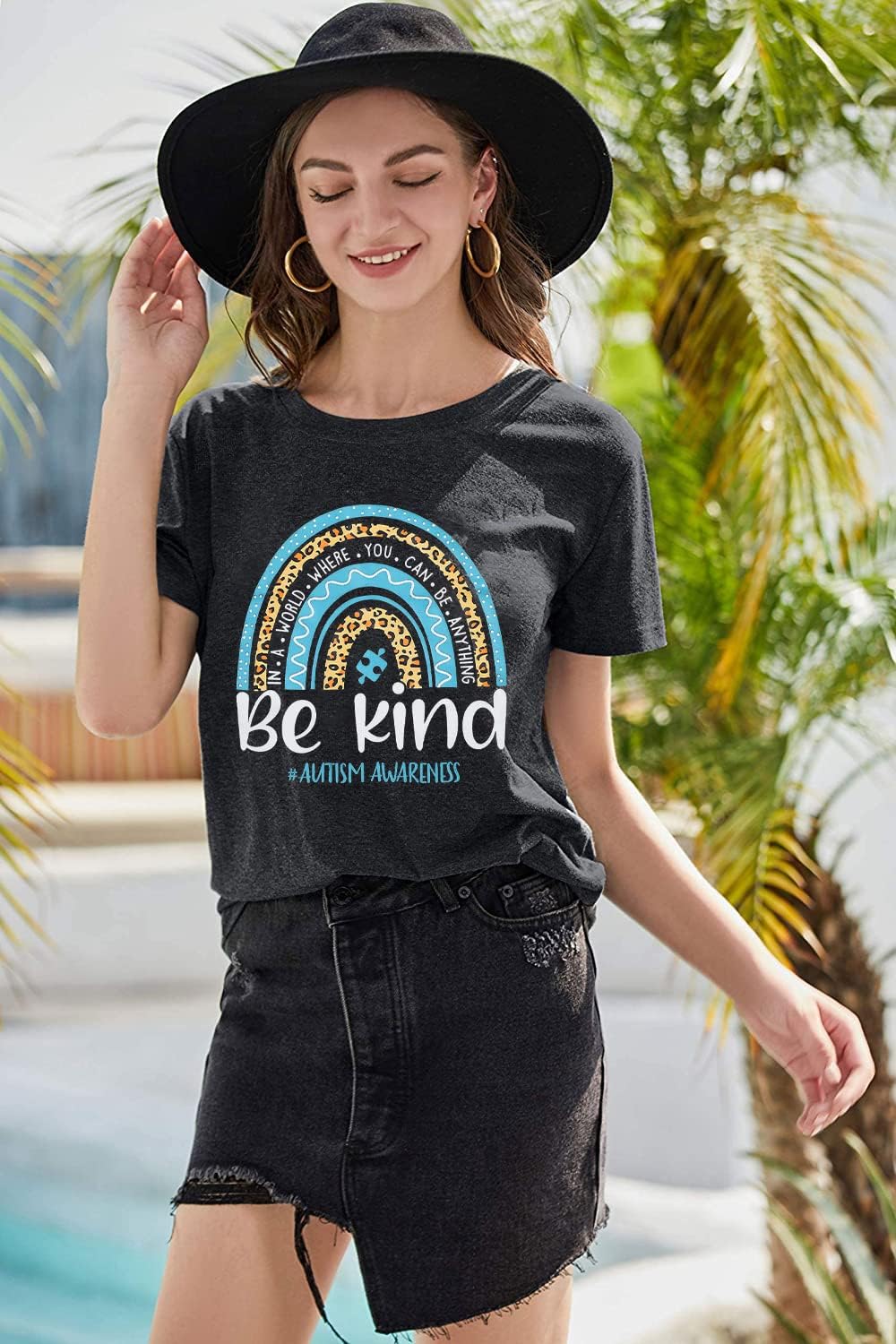 Autism Awareness Shirts Women Autistic Support Shirt Mental Health Top Puzzle Piece Special Education Teacher Tee
