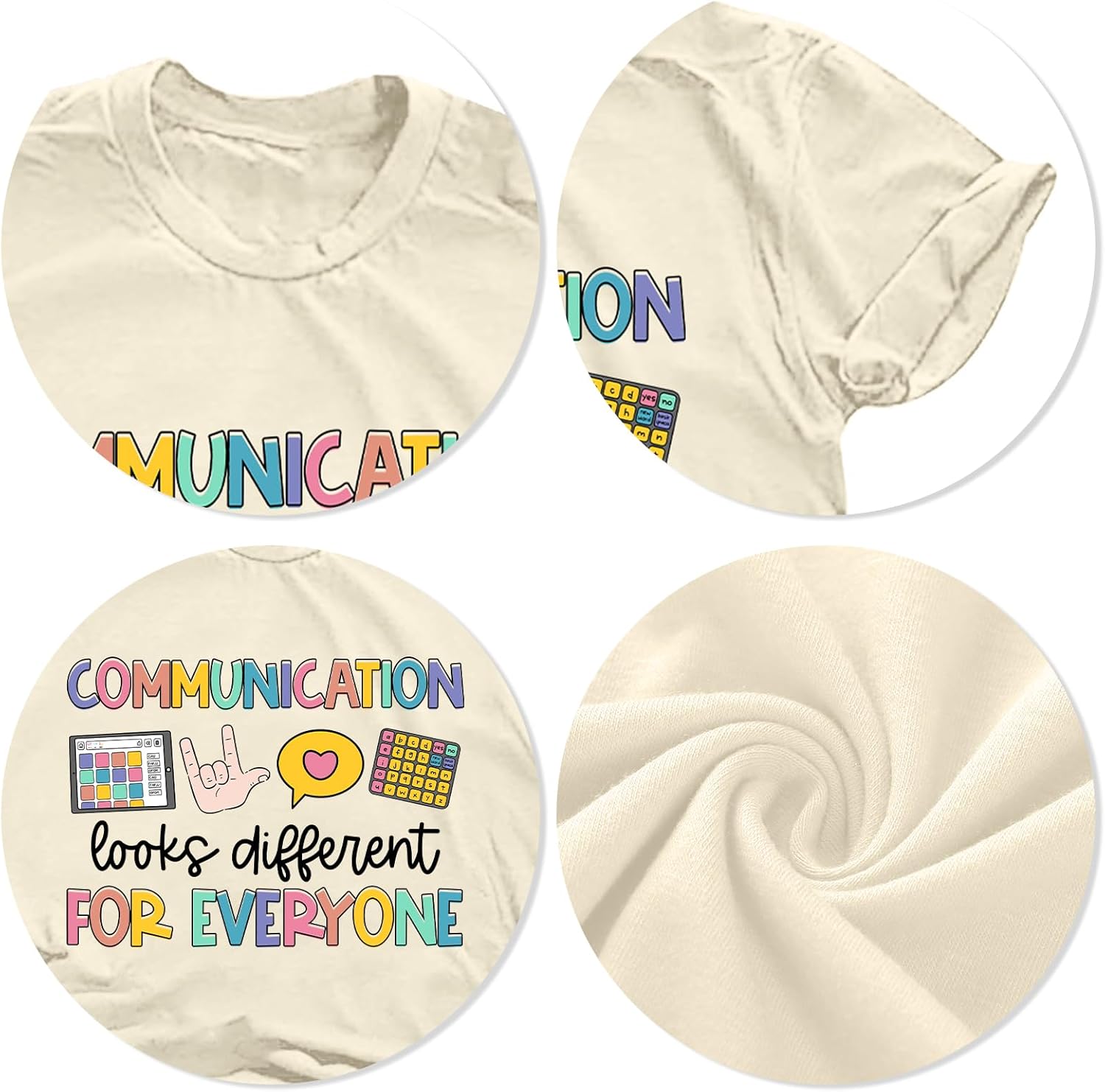 HQP Autism Awareness Shirt Women Teacher Speech Therapy T-Shirts Special Education Teacher Short Sleeve Tops