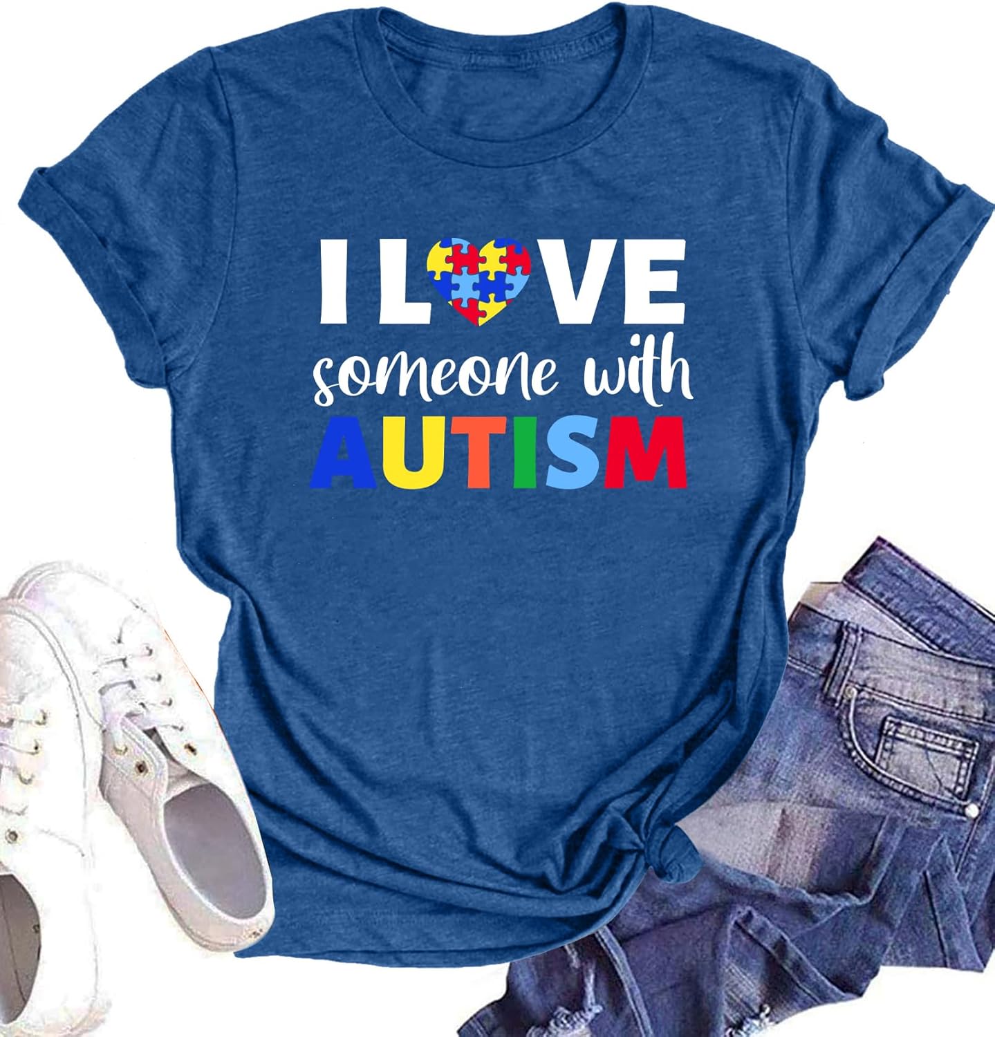 Autism Awareness Shirt Women : Be Kind Autism T Shirts Puzzle Graphic Autistic Support Tee Autism Acceptance Tops