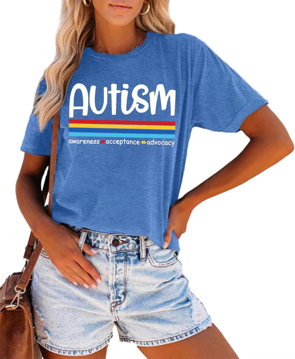 Autism Awareness Shirt Womens Autism Acceptance Shirt Be Kind Inspirational Shirt Autism Support Gift Tee Tops