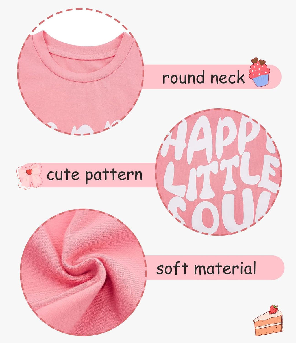 UNICOMIDEA Toddler Girls T-Shirt Graphic Short Sleeve Tee Shirts for 2-6 Years