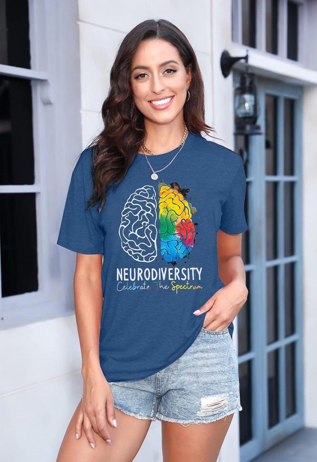LUKYCILD Autism Awareness Shirt Women: Special Education Teacher Shirts - Neurodiversity Short Sleeve Tee Shirt