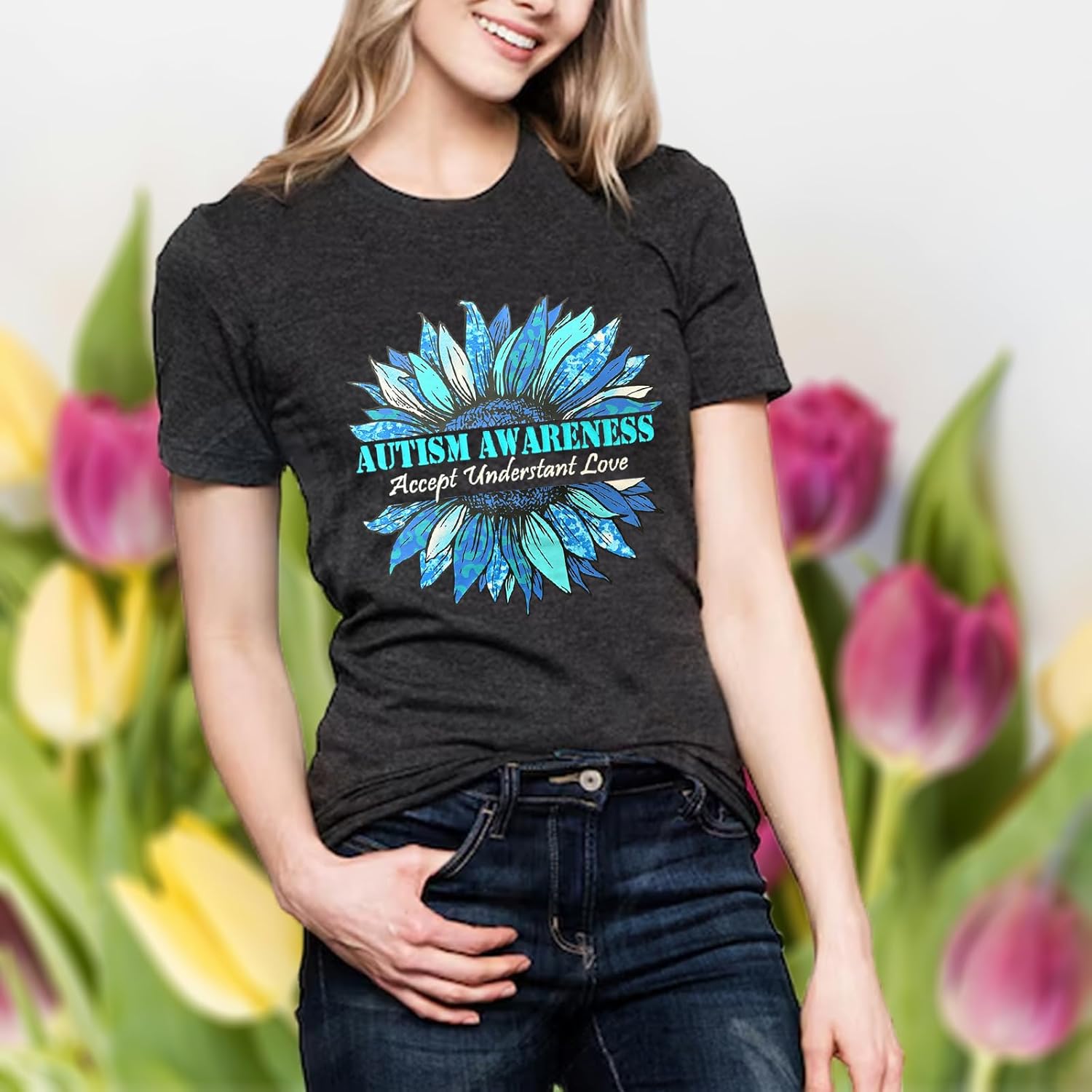 Womens Autism Awareness Teacher Shirts Special Education Sped Teacher Shirt Mental Health Graphic Tee Top