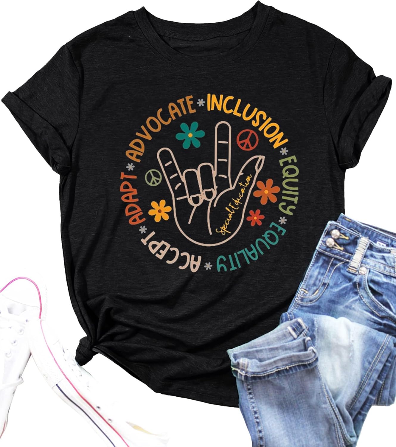 Teacher Shirt ABC Alphabet Elemeno Women Letter Print Graphic Tee Tops Teachers Gift Student T-Shirt Blouse