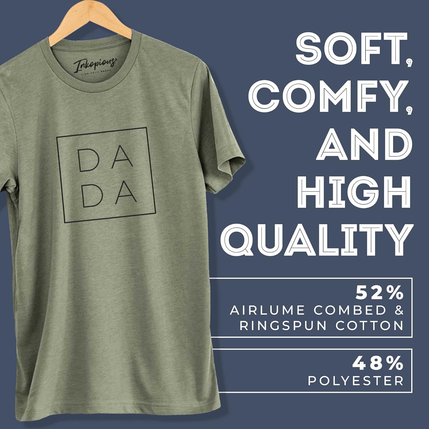Inkopious DADA T-Shirt - First Time Father's Day Present -