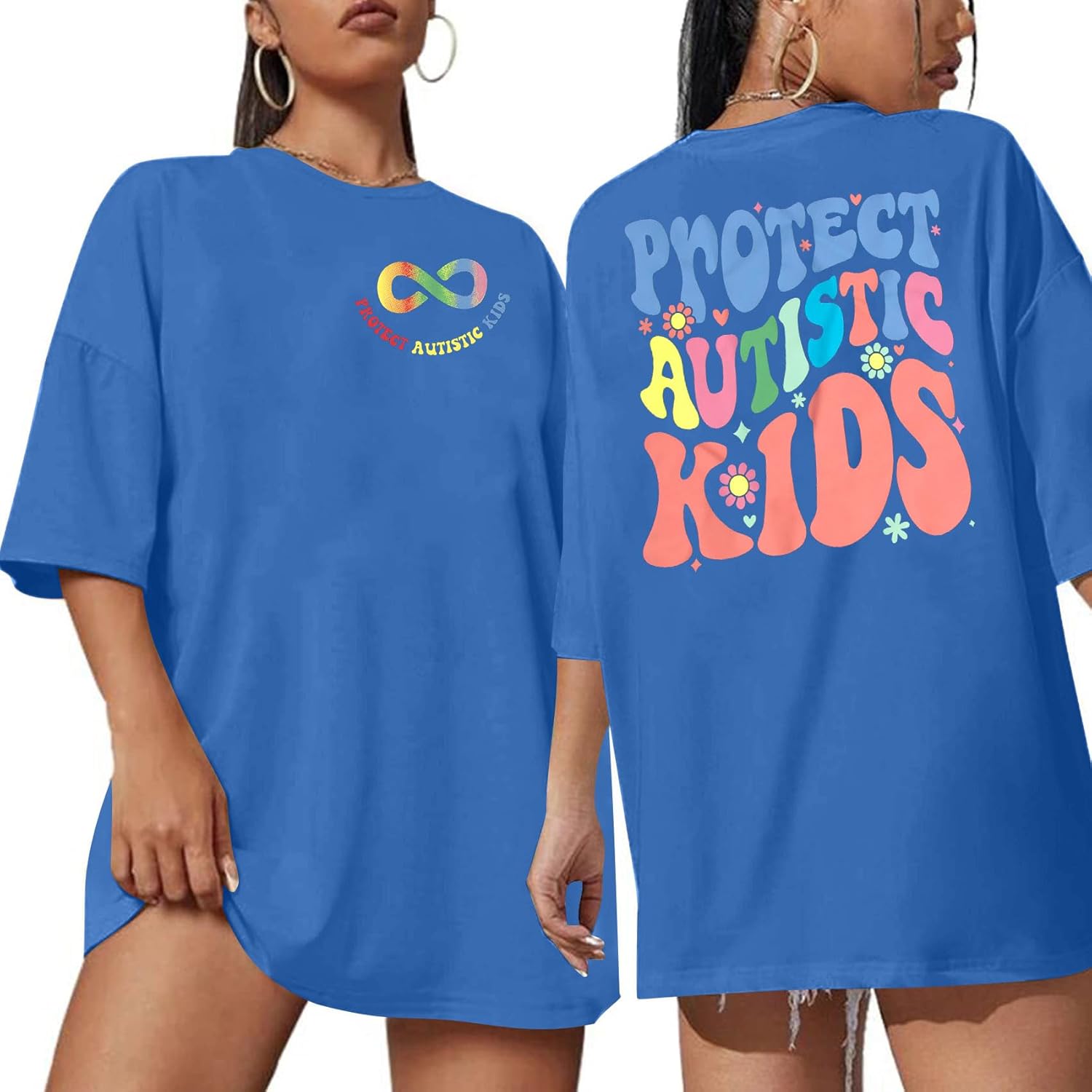 Autism Awareness Shirt Women Oversized: Protect Autistic Kids Shirts Special Education Teacher T Shirt Autism Mom Tops