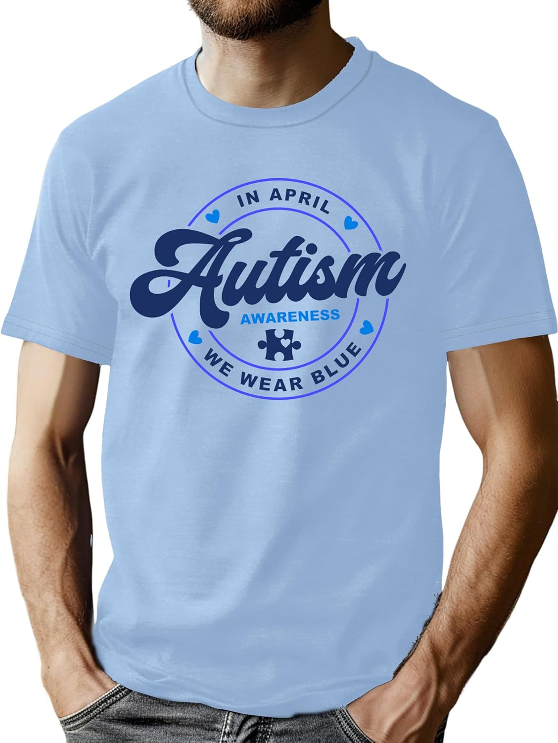 PICKID Autism Awareness Shirt Men Autism T Shirt Autism Acceptance Shirt Be Kind Inspirational Tee Autism Support Tops