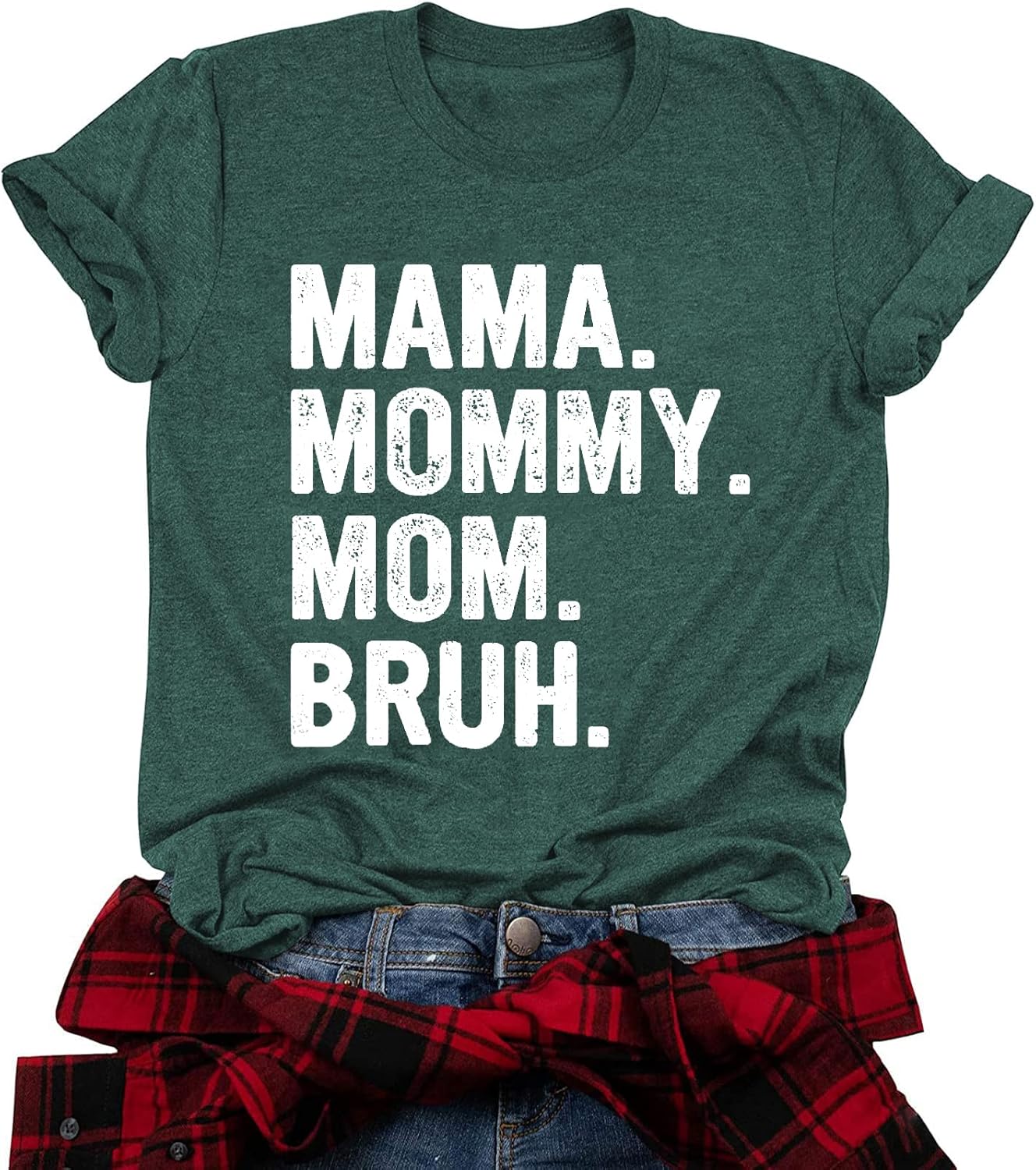 Mama Shirt for Women Mama Mommy Mom Bruh Mother's Day T Shirts Funny Short Sleeve Casual Tops Tees Mother Shirt