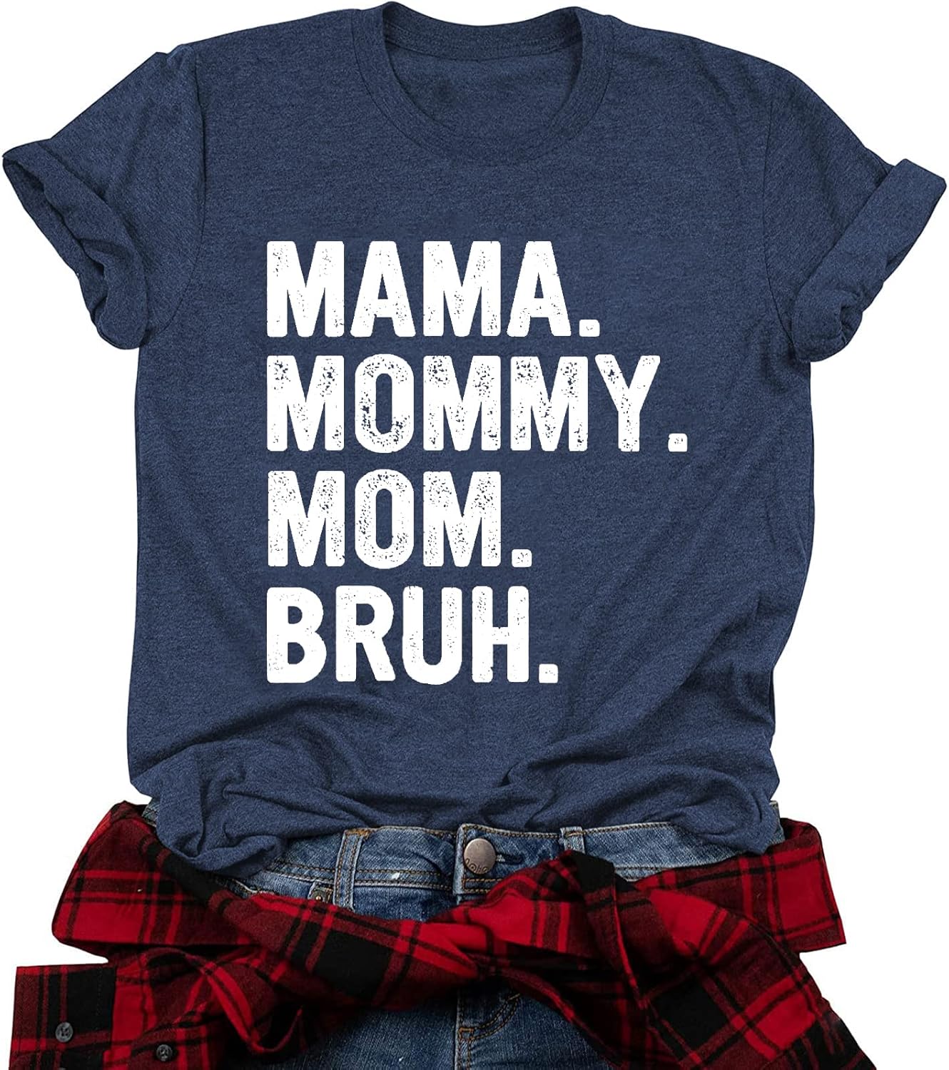 Mama Shirt for Women Mama Mommy Mom Bruh Mother's Day T Shirts Funny Short Sleeve Casual Tops Tees Mother Shirt