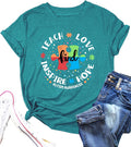 Womens Autism Awareness Teacher Shirts Be Kind T-Shirts Teach Hope Love Inspire Graphic Tees Tops