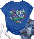Autism Awareness Shirt Women Autism Shirts Autism Accept Understand Love Tee Special Education Teacher Inspirational Tops
