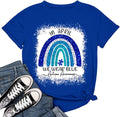 YZMI Autism Awareness Shirt Womens Autism Acceptance Month Grahic Short Sleeve Tee Tops