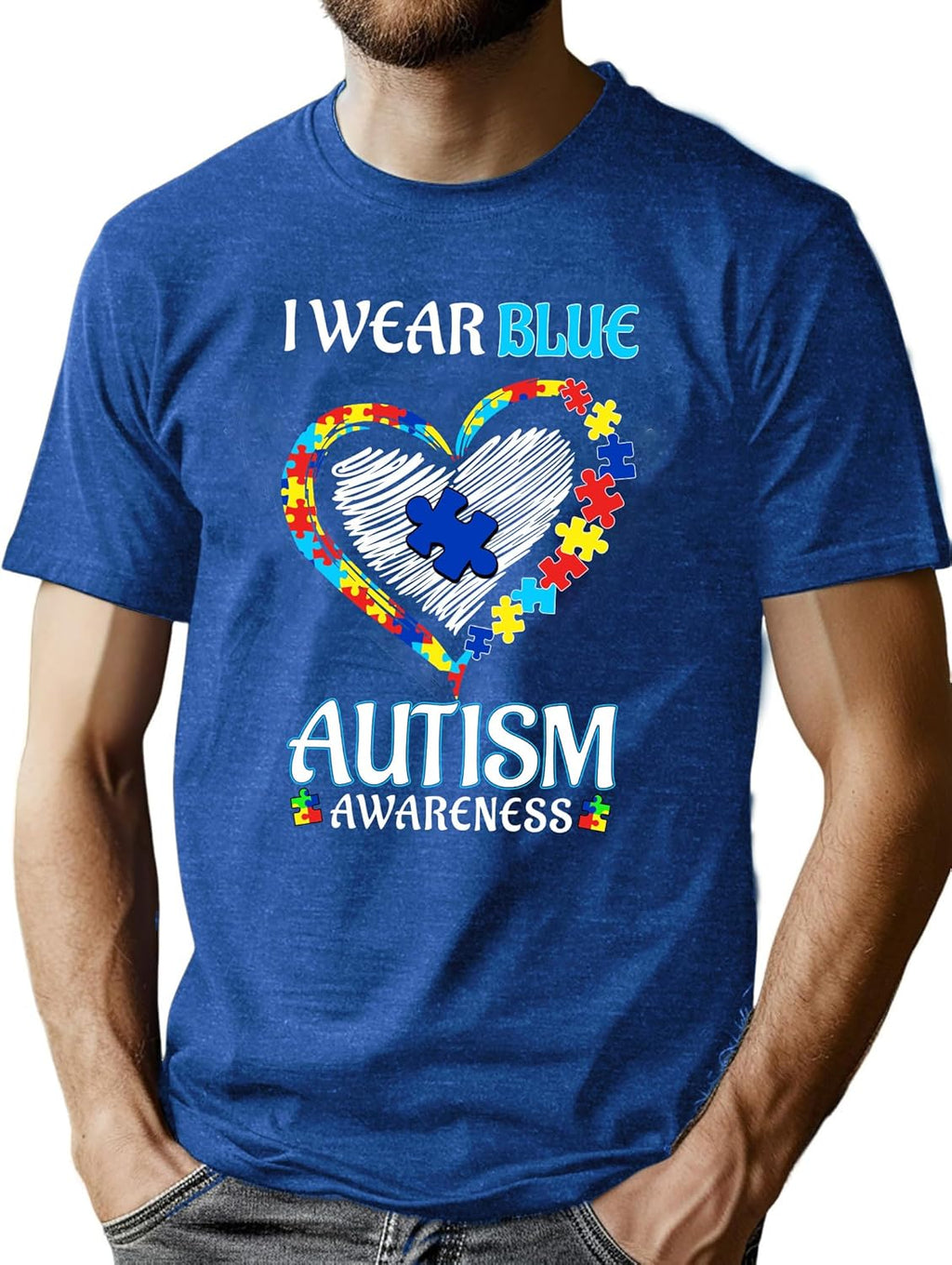 PICKID Autism Awareness Shirt Men Autism T Shirt Autism Acceptance Shirt Be Kind Inspirational Tee Autism Support Tops