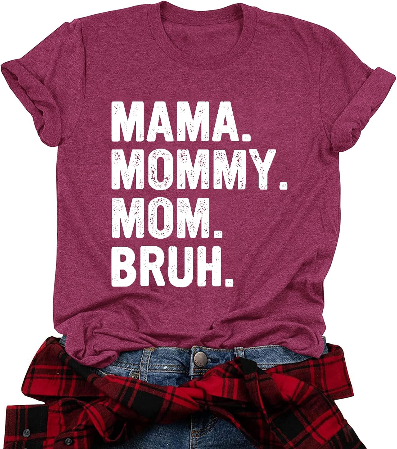 Mama Shirt for Women Mama Mommy Mom Bruh Mother's Day T Shirts Funny Short Sleeve Casual Tops Tees Mother Shirt