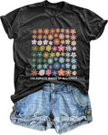 Celebrate Minds of All Kinds Shirt Women Autism Awareness T Shirt Mental Health Inspirational Short Sleeve Tee Tops