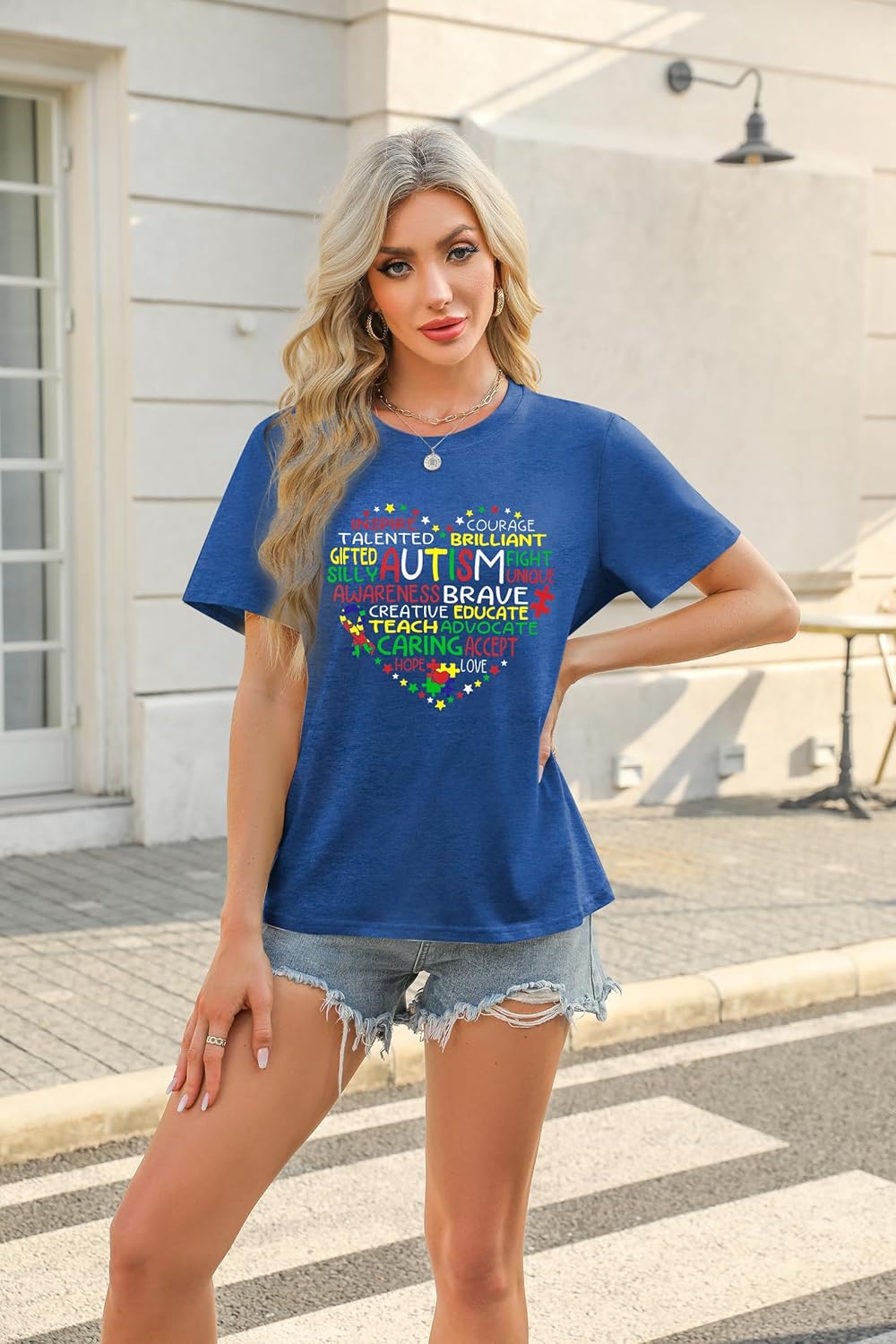 Autism Awareness Shirt Women Autism Shirts Autism Accept Understand Love Tee Special Education Teacher Inspirational Tops