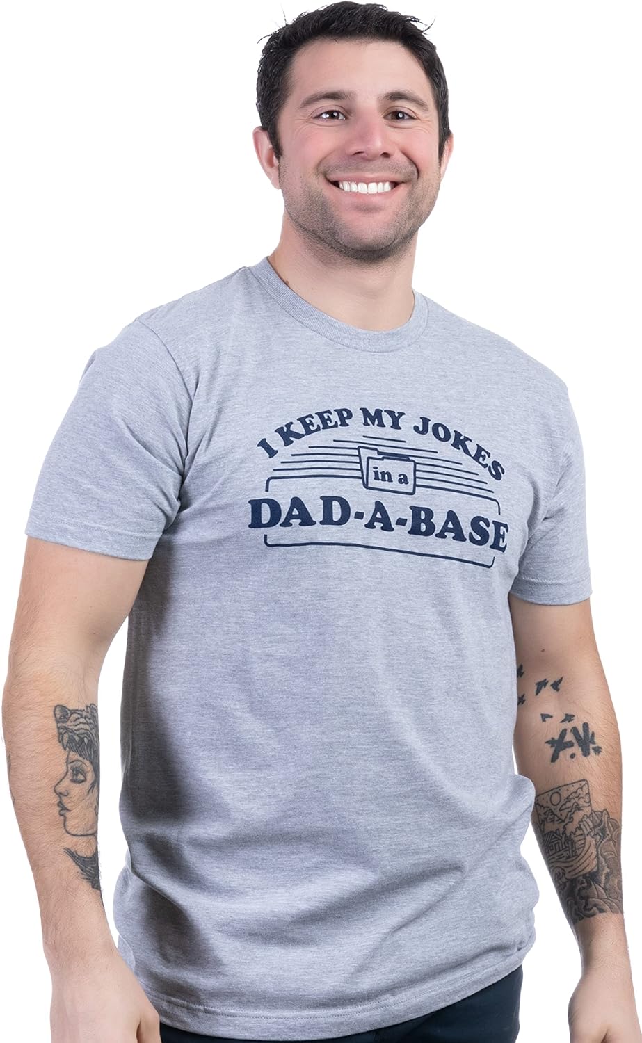 I Keep My Dad Jokes in a Dad-A-Base | Funny Father Tee, Grandpa ShirtDaddy Father's Day Pun Humor