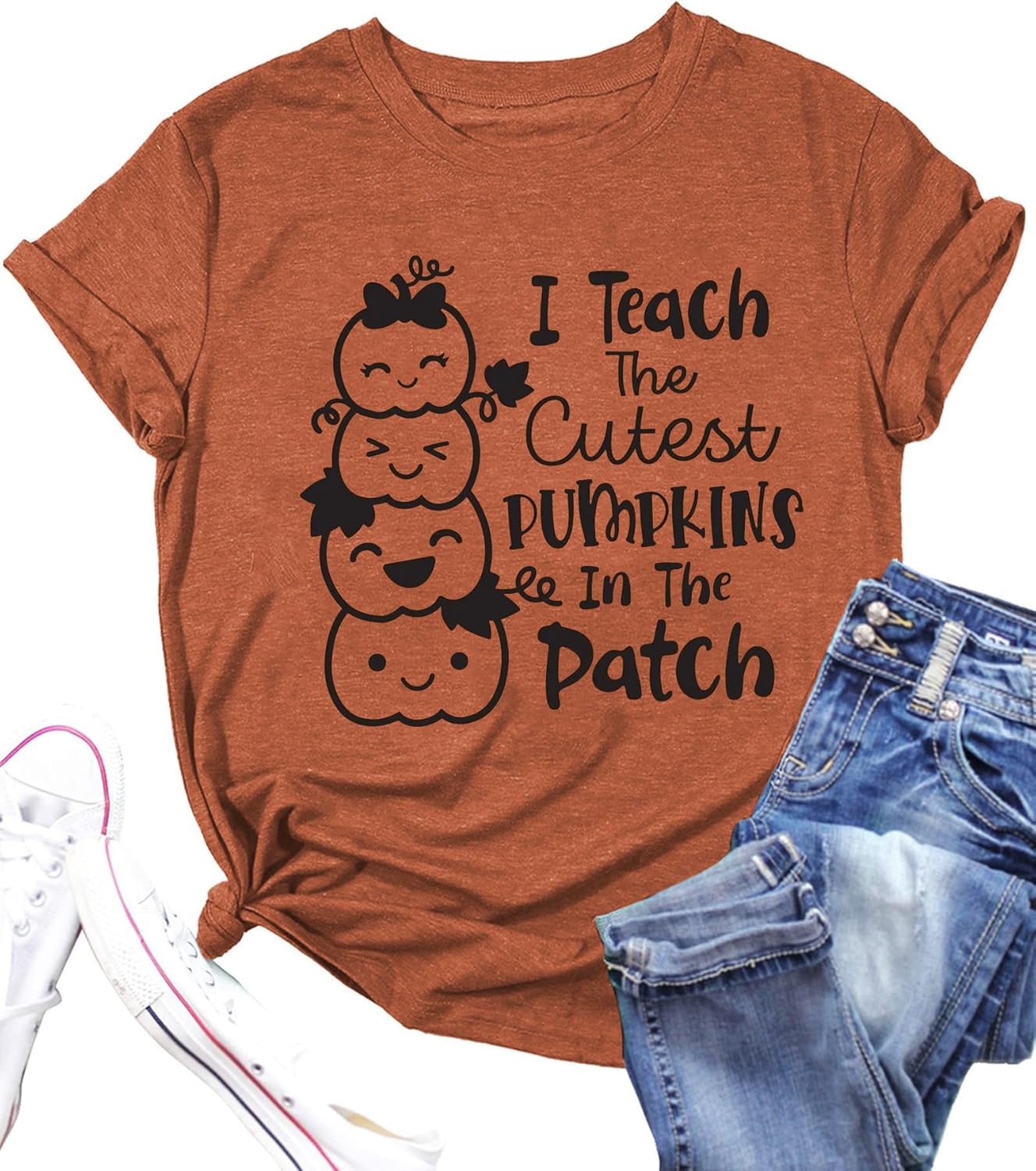 Teacher Shirt ABC Alphabet Elemeno Women Letter Print Graphic Tee Tops Teachers Gift Student T-Shirt Blouse