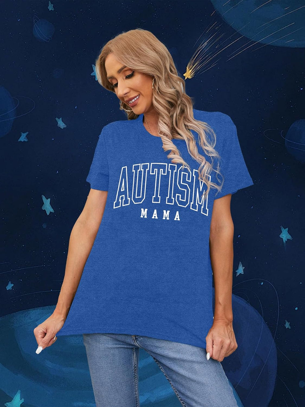 NEWKA Autism Awareness Shirt for Women: Autism Puzzle Piece Tshirt Autism Advocate Tee Shirts