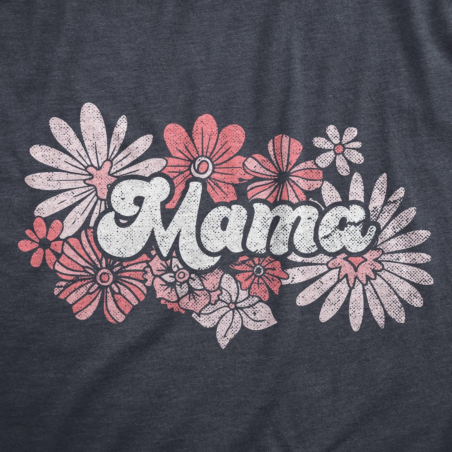 Womens Floral Mama T Shirt Funny Cute Vintage Mothers Day Flower Gift Tee for Ladies Mother Shirt