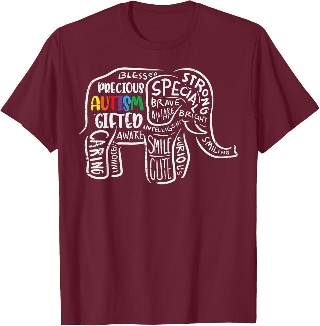 Autism Awareness Elephant Acceptance Autistic Men Women Kids