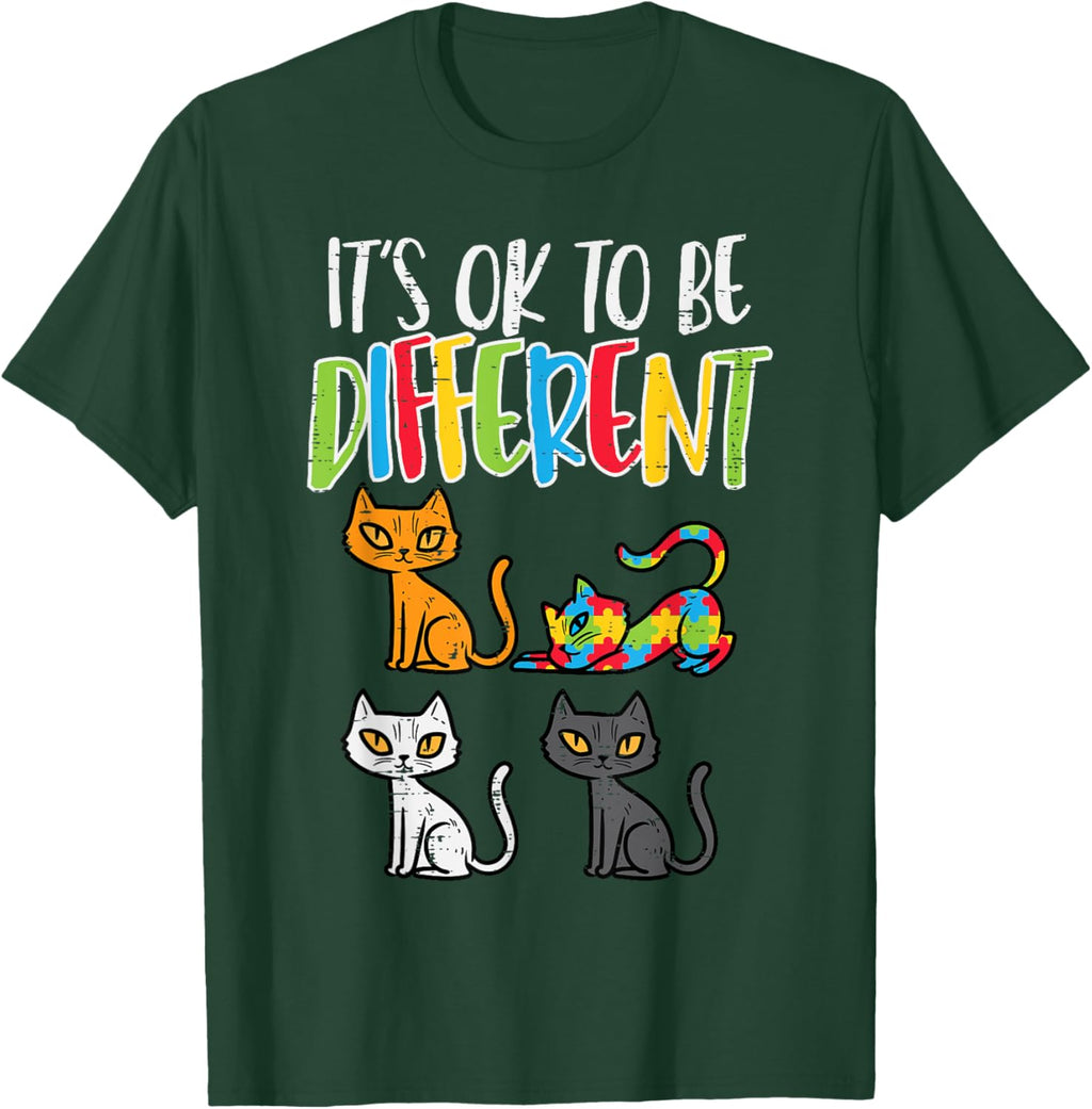 Its Ok To Be Different Cat Puzzle Cute Autism Awareness Kids