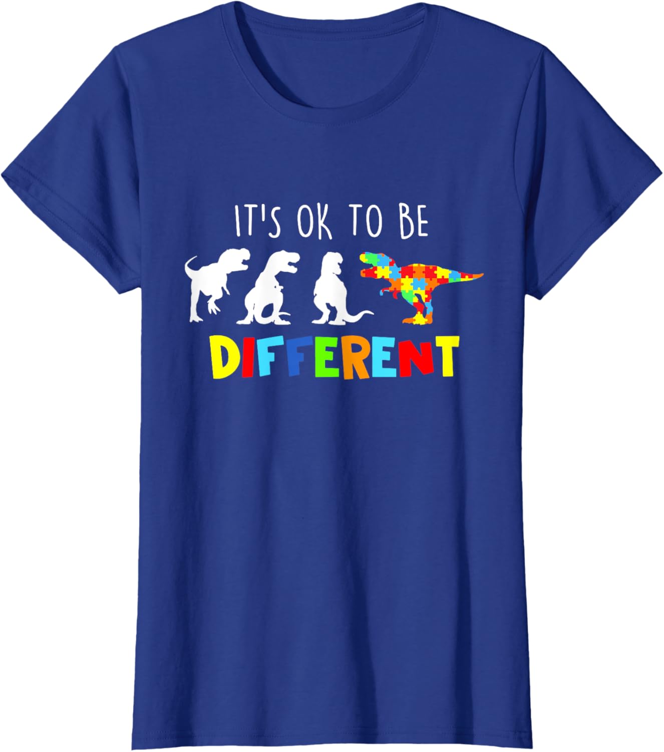 Autism Awareness Dinosaur Kid Boys Its Ok To Be Different