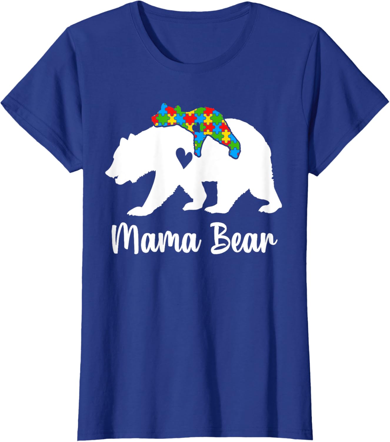 Mama Bear Love Support Autism Awareness Bear Family
