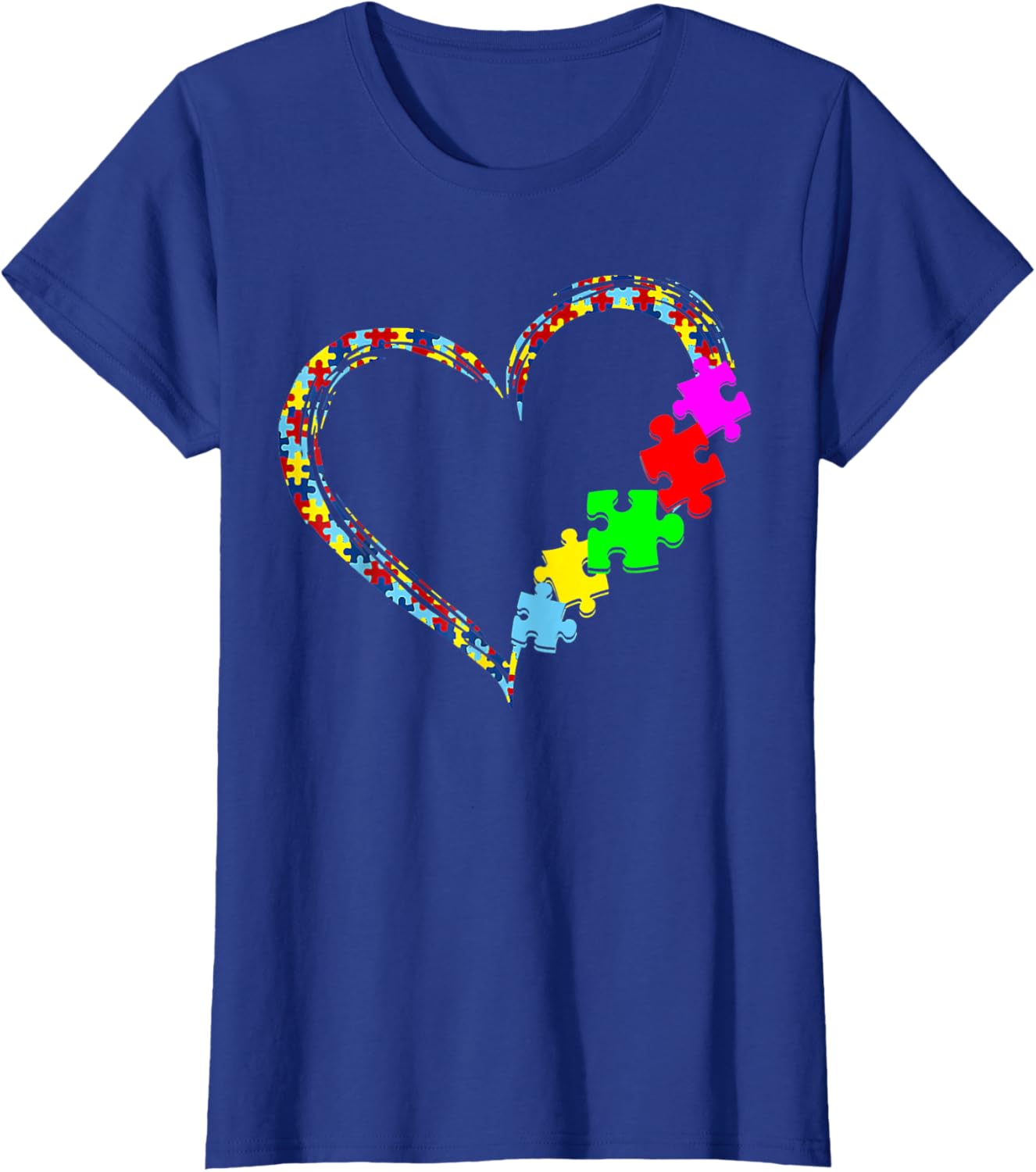 Autism Awareness Love Heart Puzzle Piece Gift Men Women