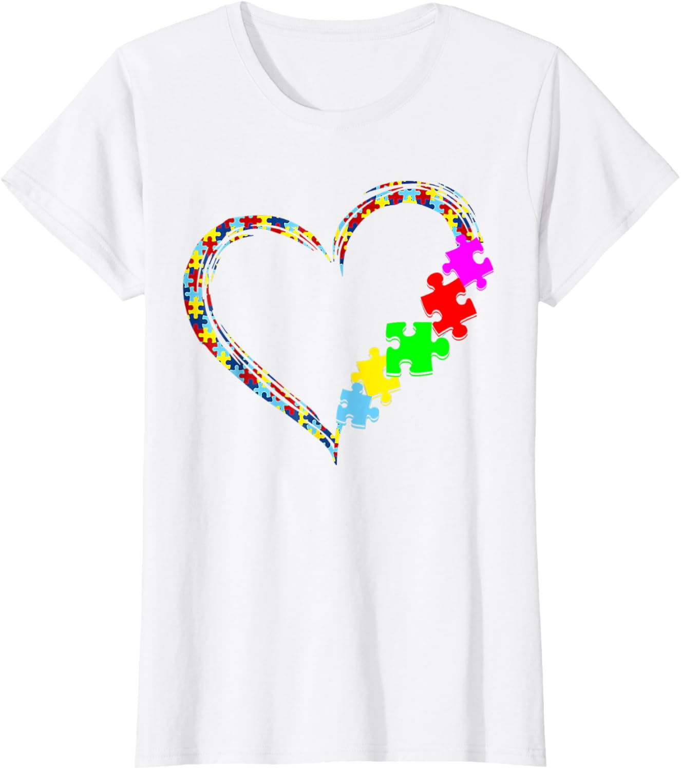 Autism Awareness Love Heart Puzzle Piece Gift Men Women