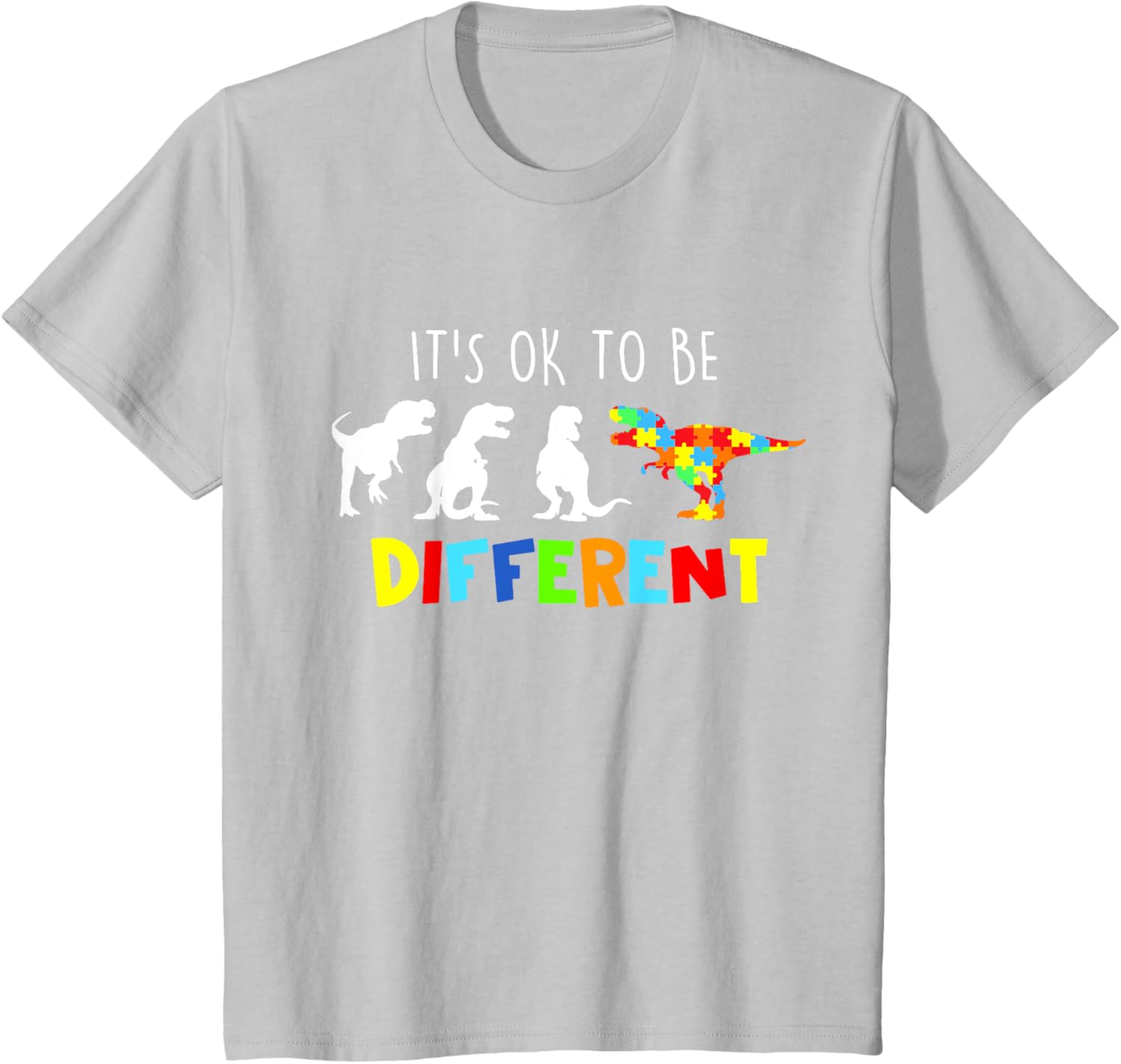 Autism Awareness Dinosaur Kid Boys Its Ok To Be Different