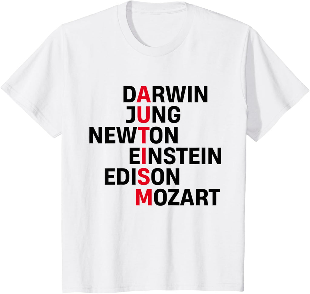 Darwin Jung Newton Einstein Edison Mozart Autism Awareness
