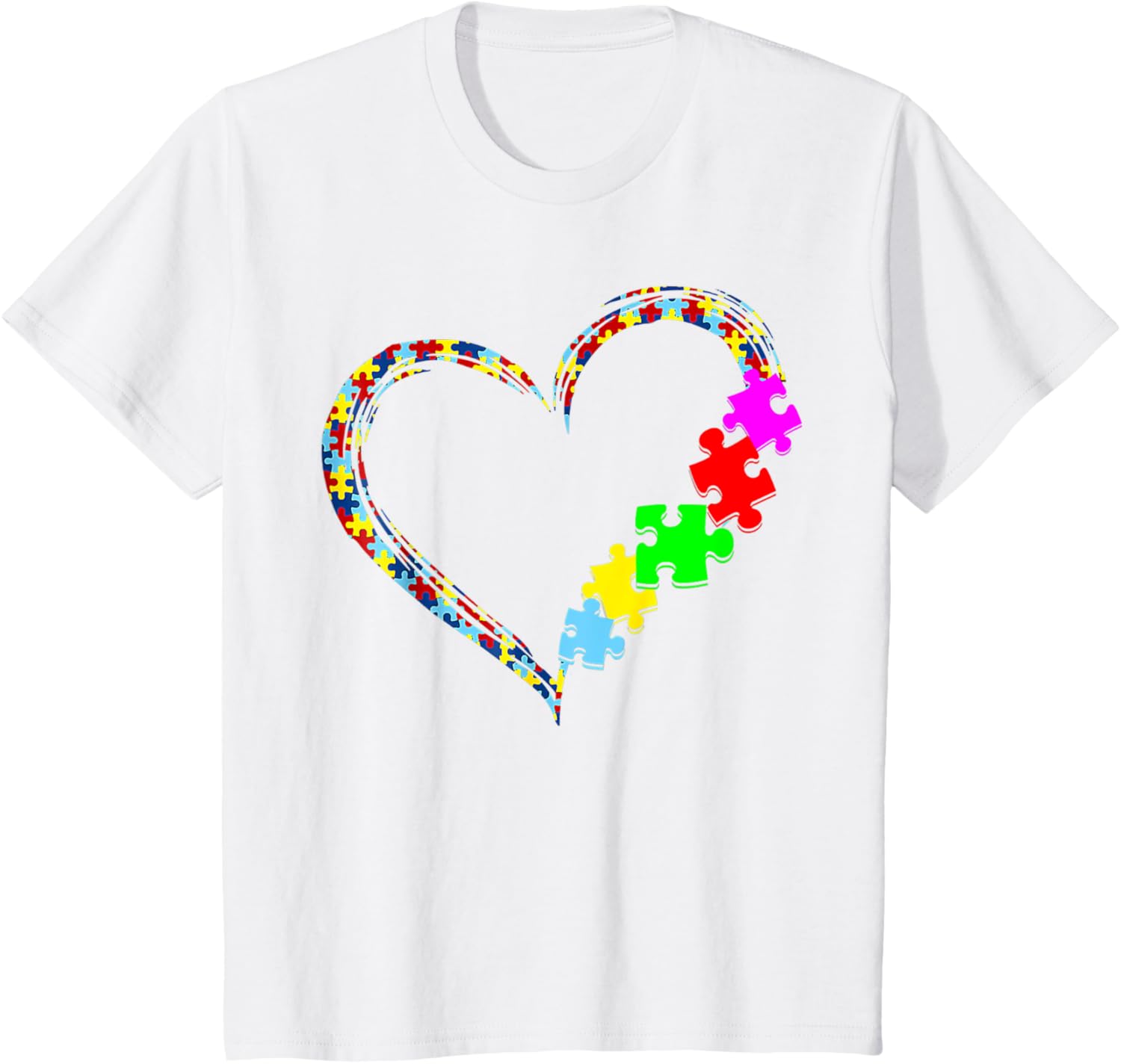 Autism Awareness Love Heart Puzzle Piece Gift Men Women