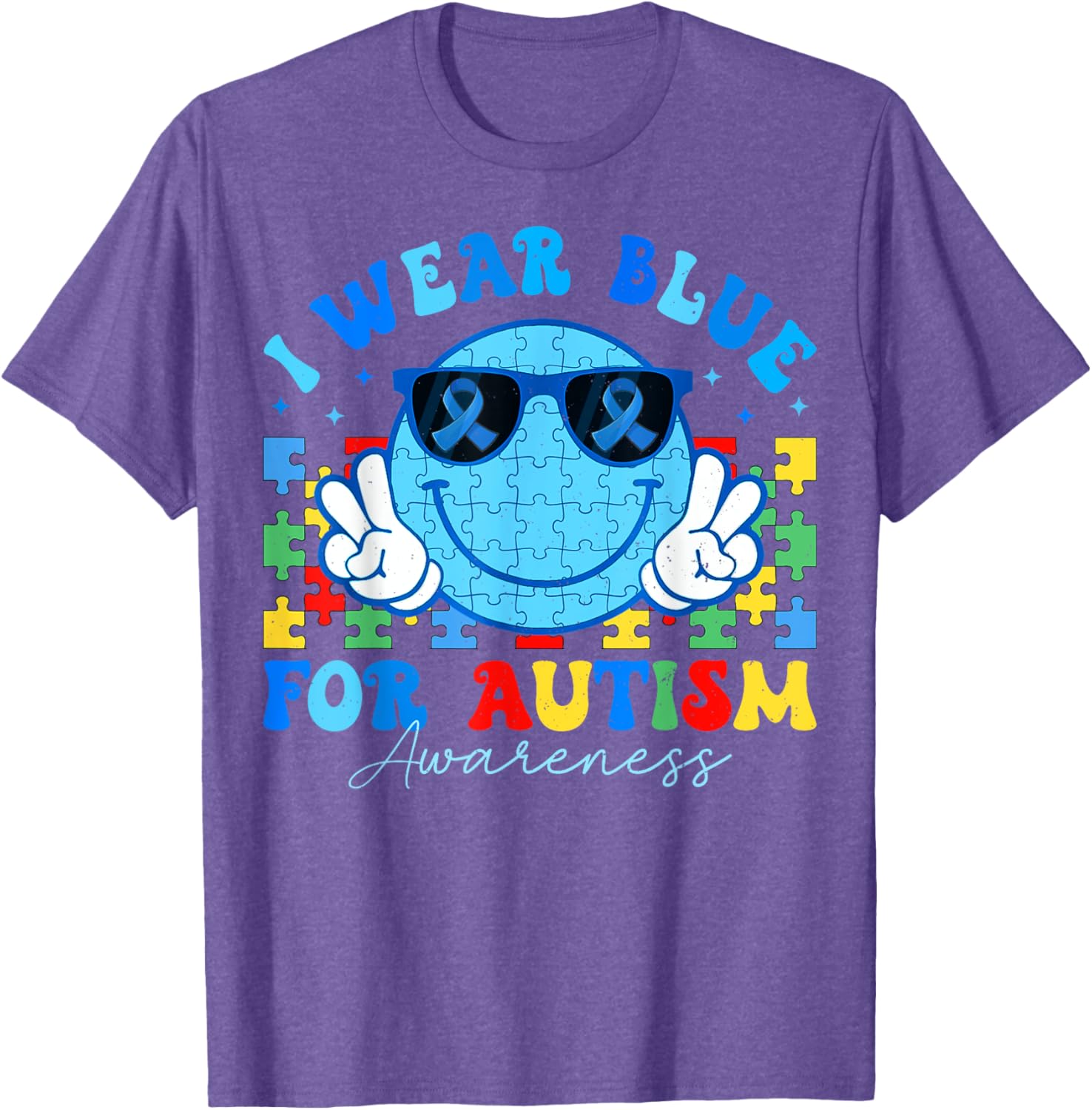 I Wear Blue For Autism Awareness Month Teacher Kids Boys