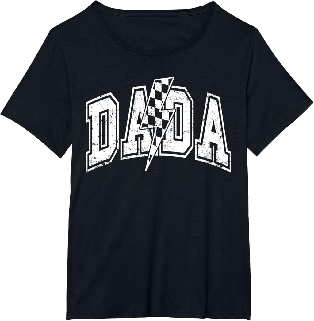 Dada Lightning Bolt Checkered Varsity Dad Men Father's Day