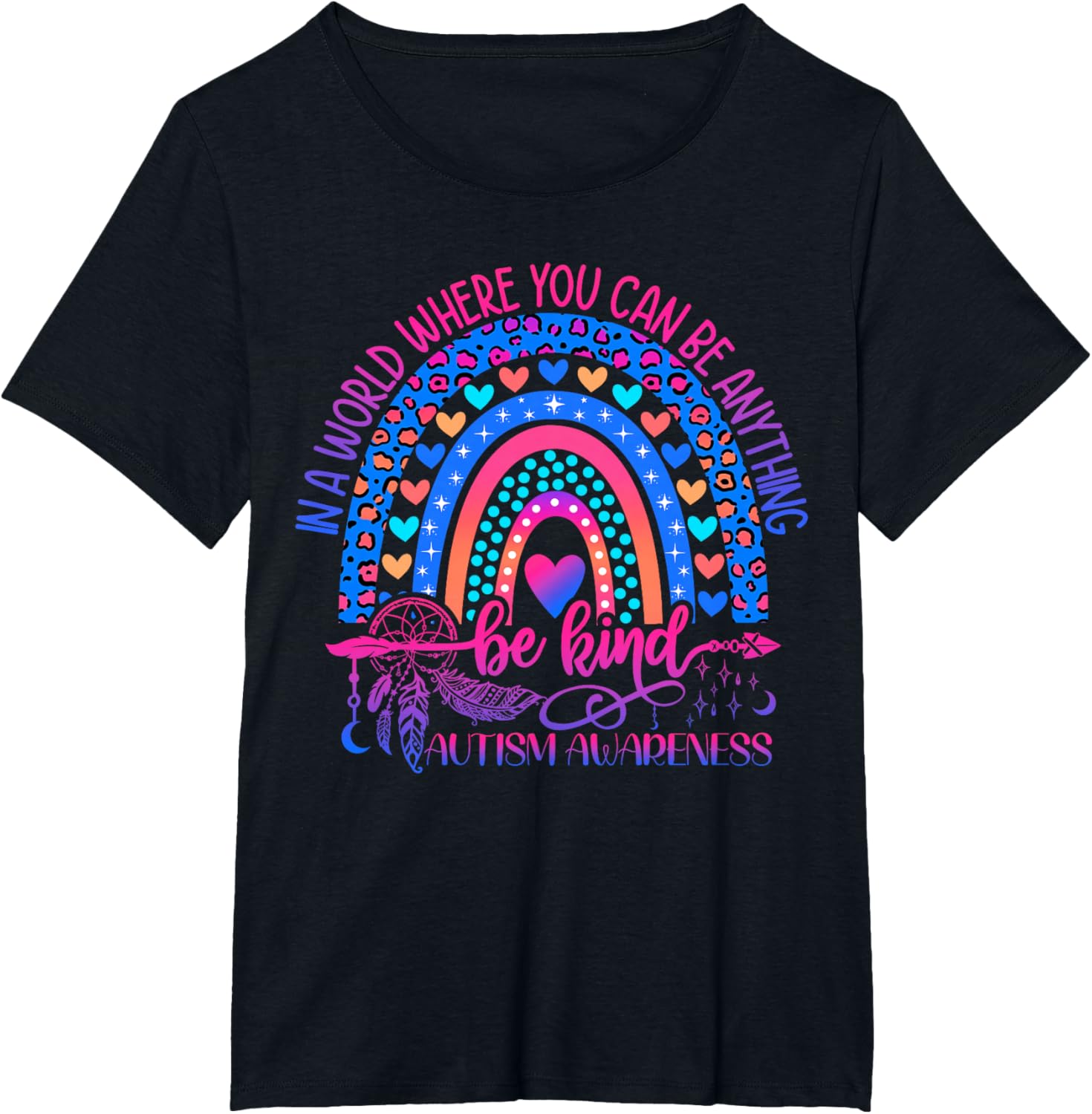 Autism Awareness Be Kind Leopard Rainbow Choose Kindness